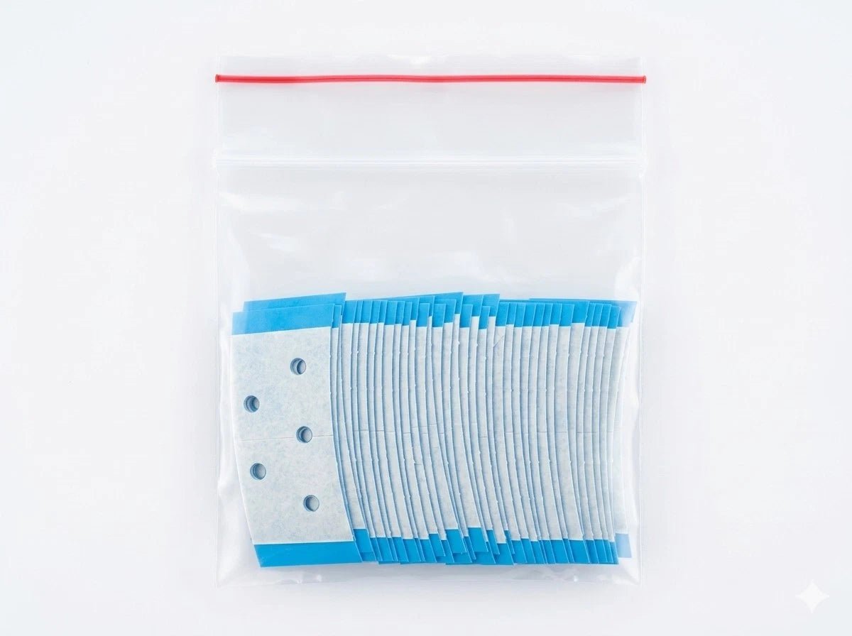 Walker Tape Extenda-Bond Plus Tape Blue Minis, Nahaufnahme der Tape-Streifen